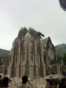 Christchurch's Cathedral after the earthquake