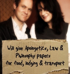 Will give Apologetics, Law and Philosophy papers for food, lodging & transport