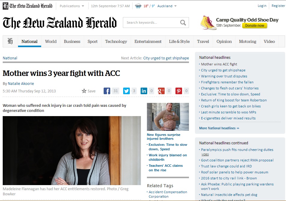 Mother wins 3 year fight with ACC